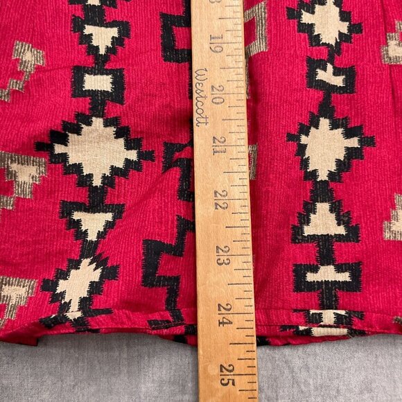 Lauren‎ Ralph Lauren Shirt Women XSmall Orange Beige Aztec Tribal Cotton Blouse - Picture 9 of 11